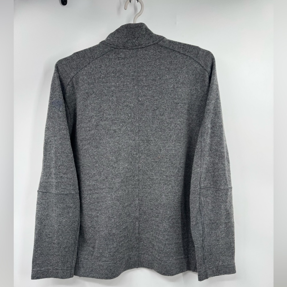 Mountain Hardwear Sweater Mens M Gray 1/4 Zip Pullover Wool Blend Outdoor - Picture 8 of 9
